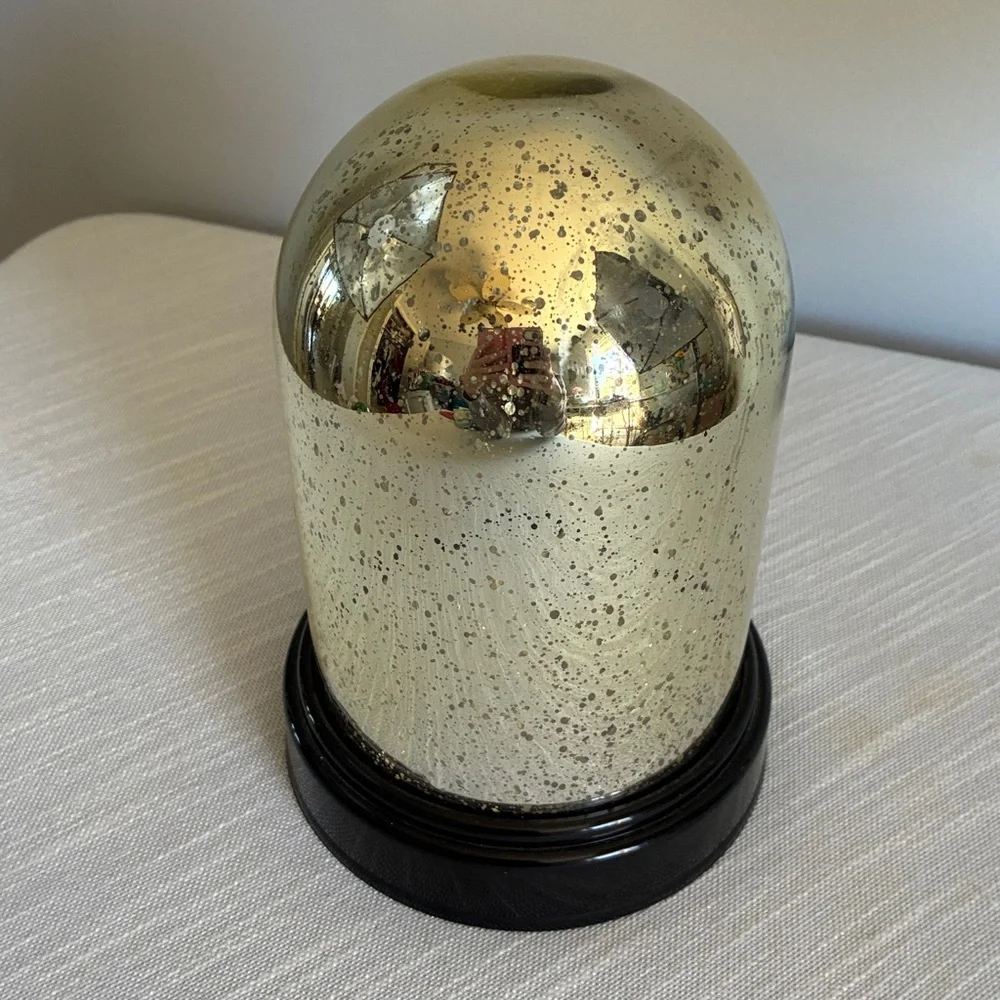 Mercury Glass Lighted Dome 3 AA batteries Fairycore Cottagecore Whimsigoth